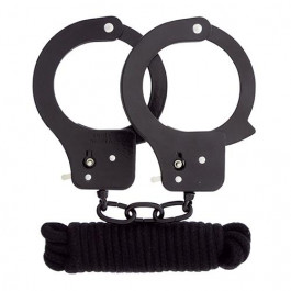 Dream toys BondX Metal Handcuffs & Love Rope, черный (4892503600186)