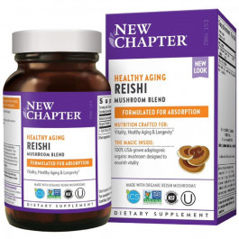 New Chapter Грибы Рейши, Reishi, New Chapter, 60 вегетарианских капсул