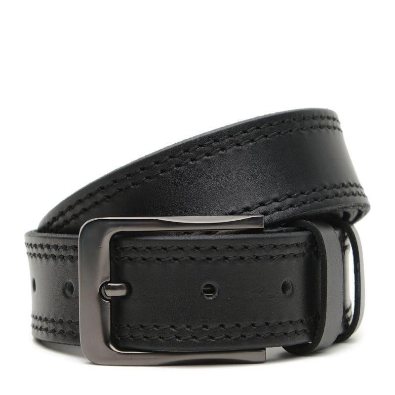 Borsa Leather Ремінь  V1115GX16-black чоловічий шкіряний чорний під штани - зображення 1