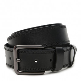 Borsa Leather Ремінь  V1115GX01-black чоловічий шкіряний чорний під джинси
