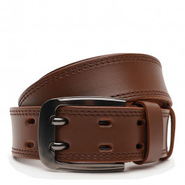 Borsa Leather Ремінь  V1115FX24-brown чоловічий шкіряний коричневий під джинси