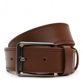 Borsa Leather Ремінь  V1115FX55-brown чоловічий шкіряний коричневий під джинсы