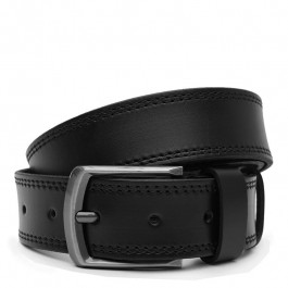 Borsa Leather Ремінь  V1115FX20-black чоловічий шкіряний чорний під джинси