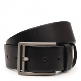 Borsa Leather Ремінь  V1115DPL02-black чоловічий шкіряний чорний під джинси