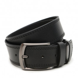 Borsa Leather Ремінь  V1125GX20-black чоловічий шкіряний чорний під джинси широкий 4,5 см