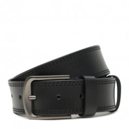 Borsa Leather Ремінь  V1125GX23-black чоловічий шкіряний чорний під джинси широкий 4,5 см