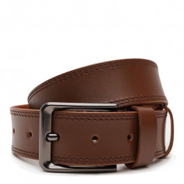 Borsa Leather Ремінь  V1125FX55-brown чоловічий шкіряний коричневий під джинсы