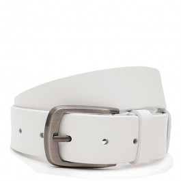 Borsa Leather Ремінь  V1125FX06-white чоловічий шкіряний білий під штани