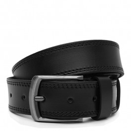 Borsa Leather Ремінь  V1125FX20-black чоловічий шкіряний чорний під джинси