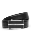 Borsa Leather Ремінь  V1GKX20-black чоловічий шкіряний чорний під штани - зображення 1
