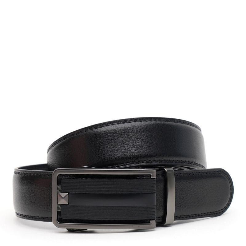 Borsa Leather Ремінь  V1GKX43-black чоловічий шкіряний чорний під штани - зображення 1