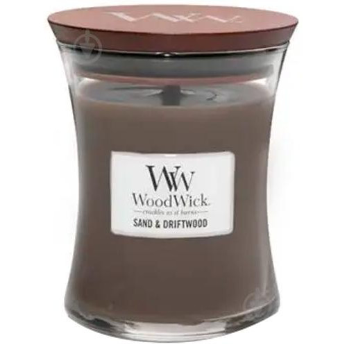 WoodWick Свічка ароматична Medium Sand & Driftwood 275 г (5038581057965) - зображення 1