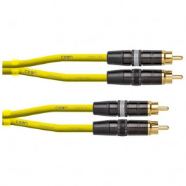 Cordial Инструментальный кабель Rean 2 x cinch/RCA gold / 2 x cinch/RCA gold 1.5 м Yellow (CEON DJ RCA 1,5 Y