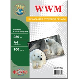   WWM 280г/м кв , A4 , 100л (PSG280.100)