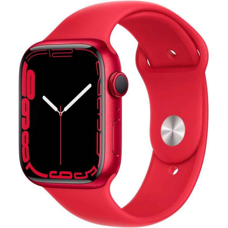 Apple Watch Series 7 GPS 45mm PRODUCT RED Aluminum Case With PRODUCT RED Sport Band (MKN93) - зображення 1