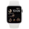 Apple Watch SE 2 GPS 44mm Silver Aluminum Case with White Sport Band (MNK23) - зображення 2