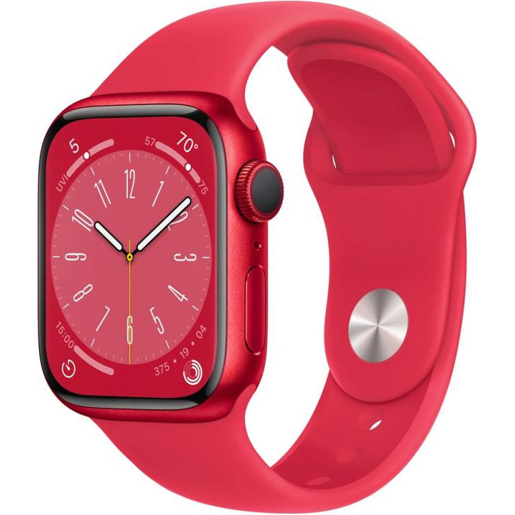 Apple Watch Series 8 GPS 41mm PRODUCT RED Aluminum Case w. PRODUCT RED S. Band (MNP73, MNUG3) - зображення 1