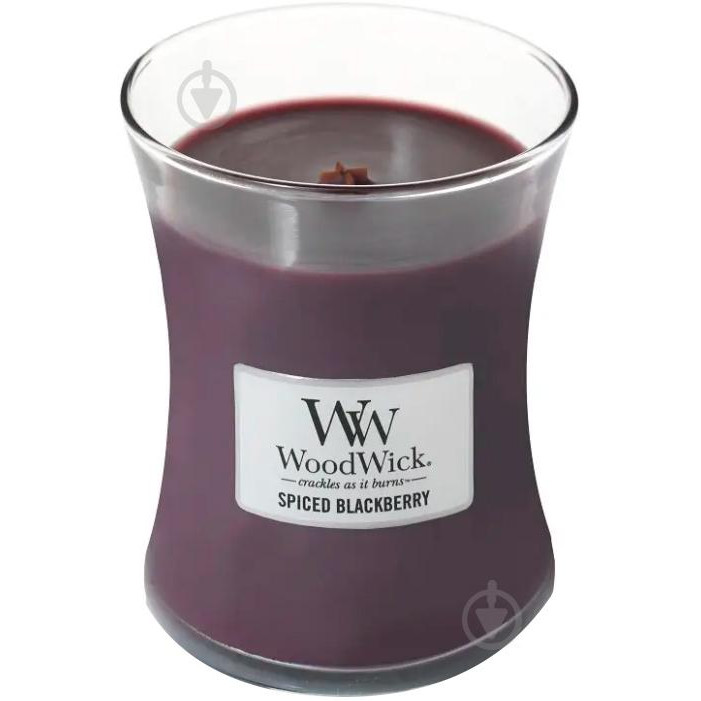 WoodWick Свічка ароматична Medium Spiced Blackberry 275 г (5038581058146) - зображення 1