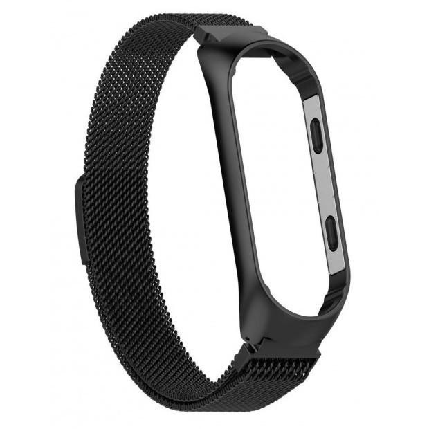 Xiaomi Ремешок для  Band 3/4 Metal Magnit (Black) - зображення 1