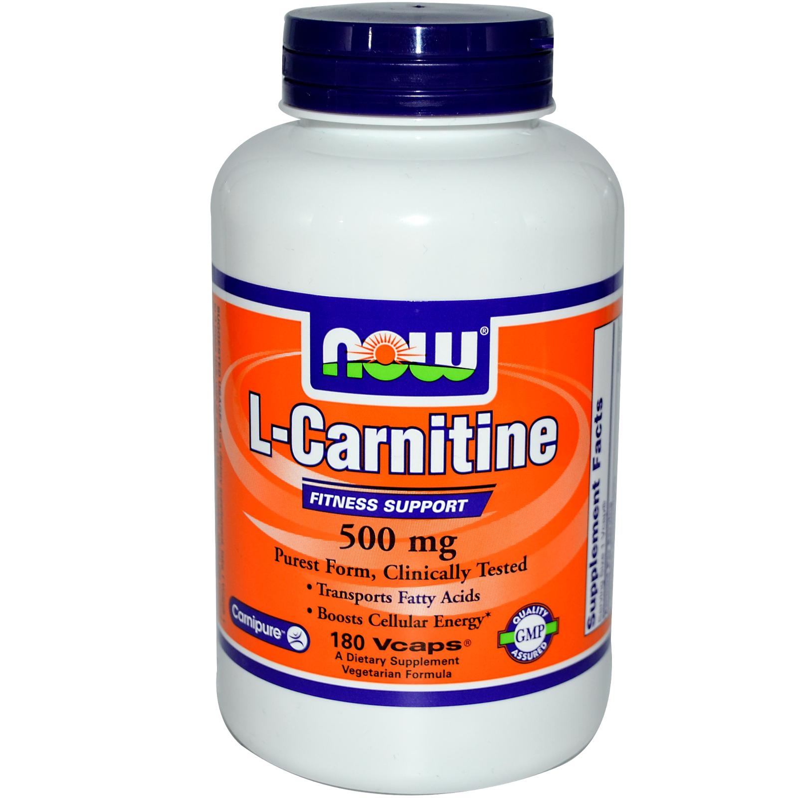 Now L-Carnitine 500 mg 180 caps - зображення 1