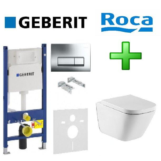 Geberit Duofix 458.178.21.1+Roca Gap Clean Rim A34H47C000 - зображення 1