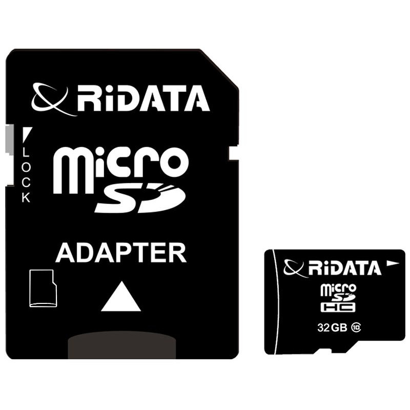 RiData 32 GB microSDHC class 10 + SD Adapter FF955226 - зображення 1