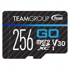 TEAM 256 GB microSDXC UHS-I U3 GO V30 + SD Adapter TGUSDX256GU303