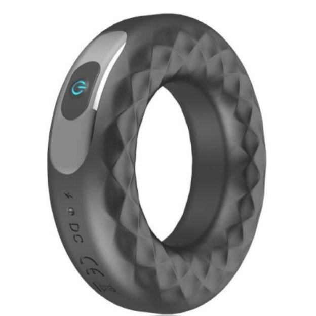 GYQ Виброкольцо Rechargeable Vibrating Ring Cock CR-201116, черное (7770000286836) - зображення 1
