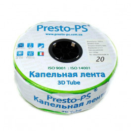 Presto-Ps Капельная лента эмиттерная 3D Tube капельницы через 20 см, расход 2.7 л/ч, длина 1000 м (3D-20-1000)
