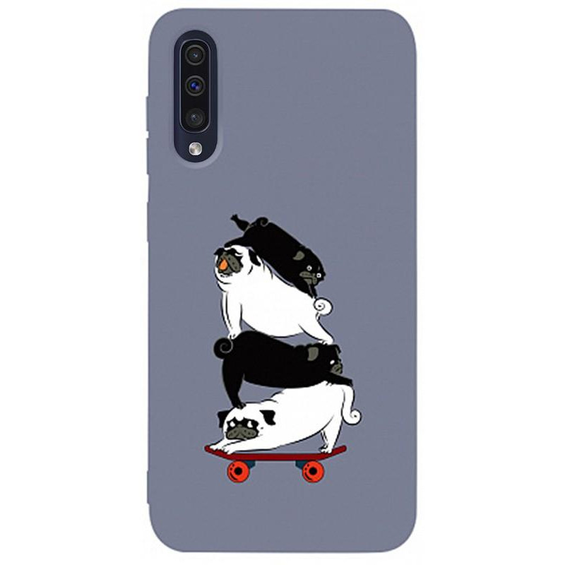 TOTO Matt TPU 2mm Print Case Samsung Galaxy A30s/A50/A50s #51 Mops Skate Lavander Grey (F_95038) - зображення 1