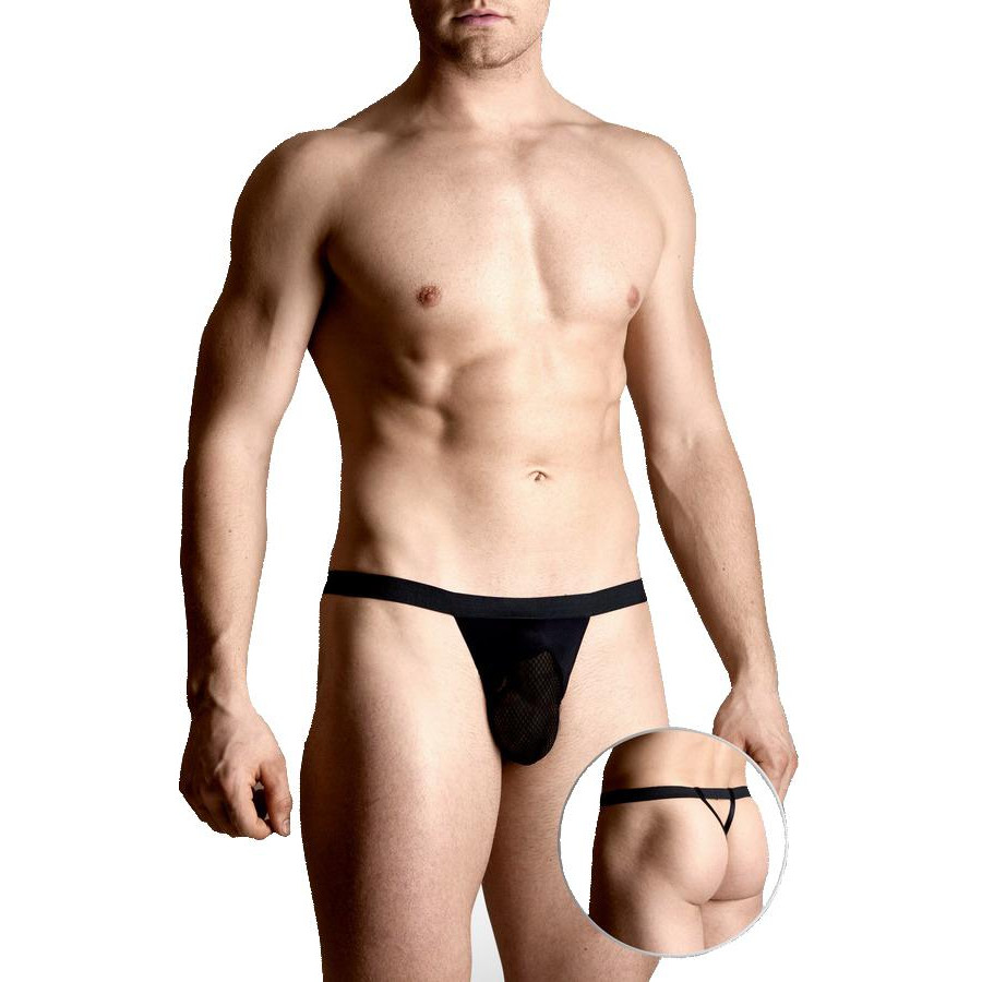 SoftLine Трусы-стринги мужские Mens thongs черные (модель 4494) (5906340724109) - зображення 1