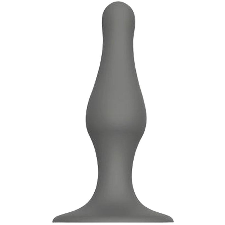 Dream toys Анальная пробка Silicone Plug With Suction Cup 3, серая (8719632674696) - зображення 1