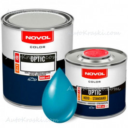 NOVOL Автоемаль акрилова 425 Блакитна Адріатика Novol Optic 0,8 л + Затверджувач 0,4 л