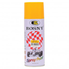 Bosny Фарба аерозольна акрилова Bosny №25 жовто-лимонна (RAL 1003) 400 мл