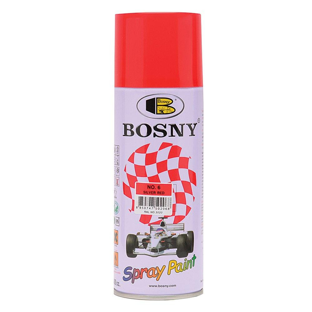 Bosny Фарба аерозольна акрилова Bosny №6 червона ( RAL 3020 ) 400 мл - зображення 1