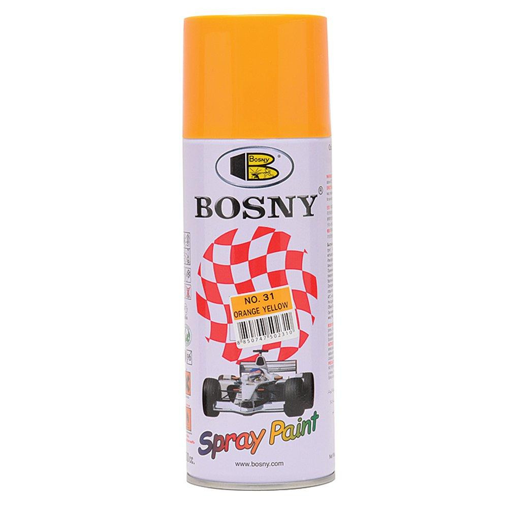 Bosny Фарба аерозольна акрилова Bosny №31 жовто-помаранчева (RAL 1006) 400 мл - зображення 1