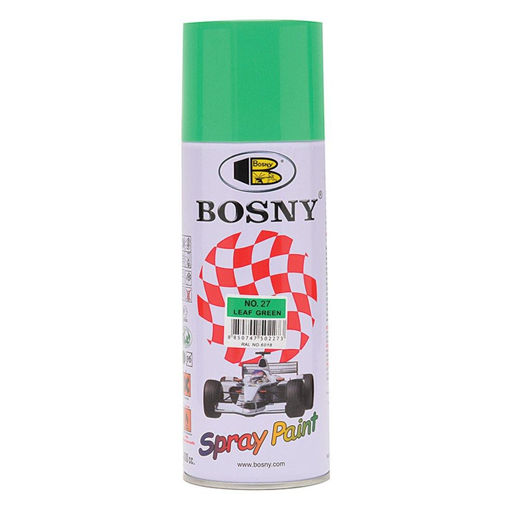 Bosny Фарба аерозольна акрилова Bosny №27 зелений лист (RAL 6018) 400 мл - зображення 1
