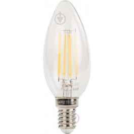 MAXUS LED филамент C37 4W яркий свет E14 (1-LED-538)