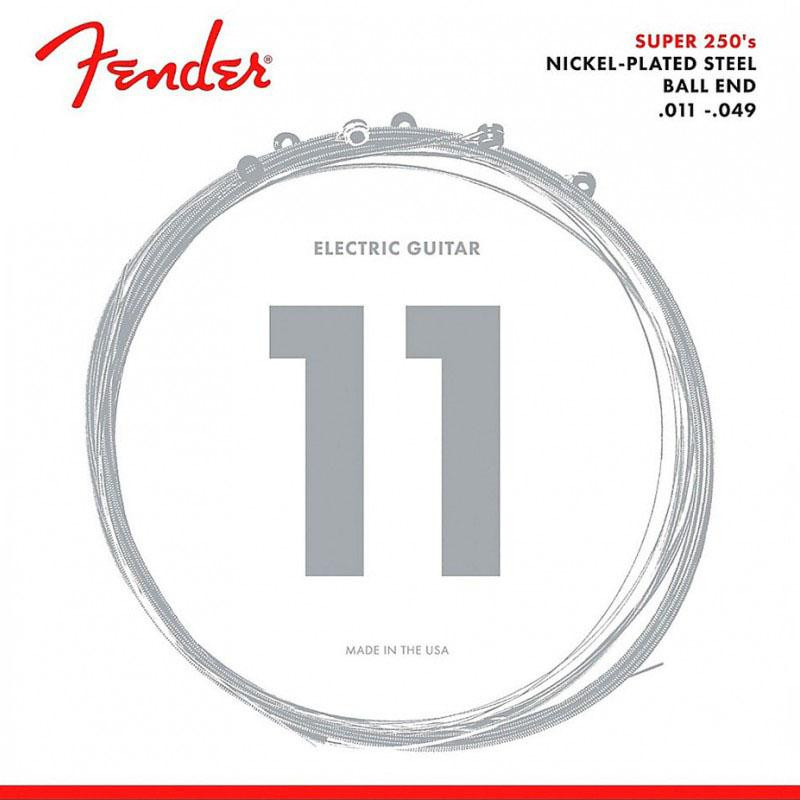 Fender 250M Super Nickel-Plated Steel Medium Electric Strings 11/49 - зображення 1