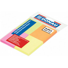 DONAU Блок паперу для записів з клейким шаром 38х51,4 мм, 4х50 л., неон, асорті (7578001PL)