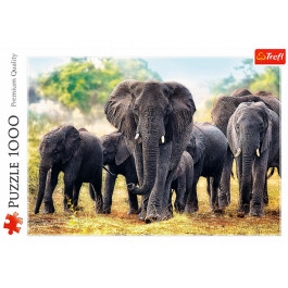 Trefl Пазл Африканские слоны 1000 элементов (10442)