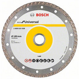   Bosch Алмазний відрізний круг  ECO for Universal Turbo, 180-22,23 мм, 10 шт