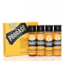 Proraso Масло для бороды  Wood & Spice Beard oil 4 х 17 мл (8004395001798)