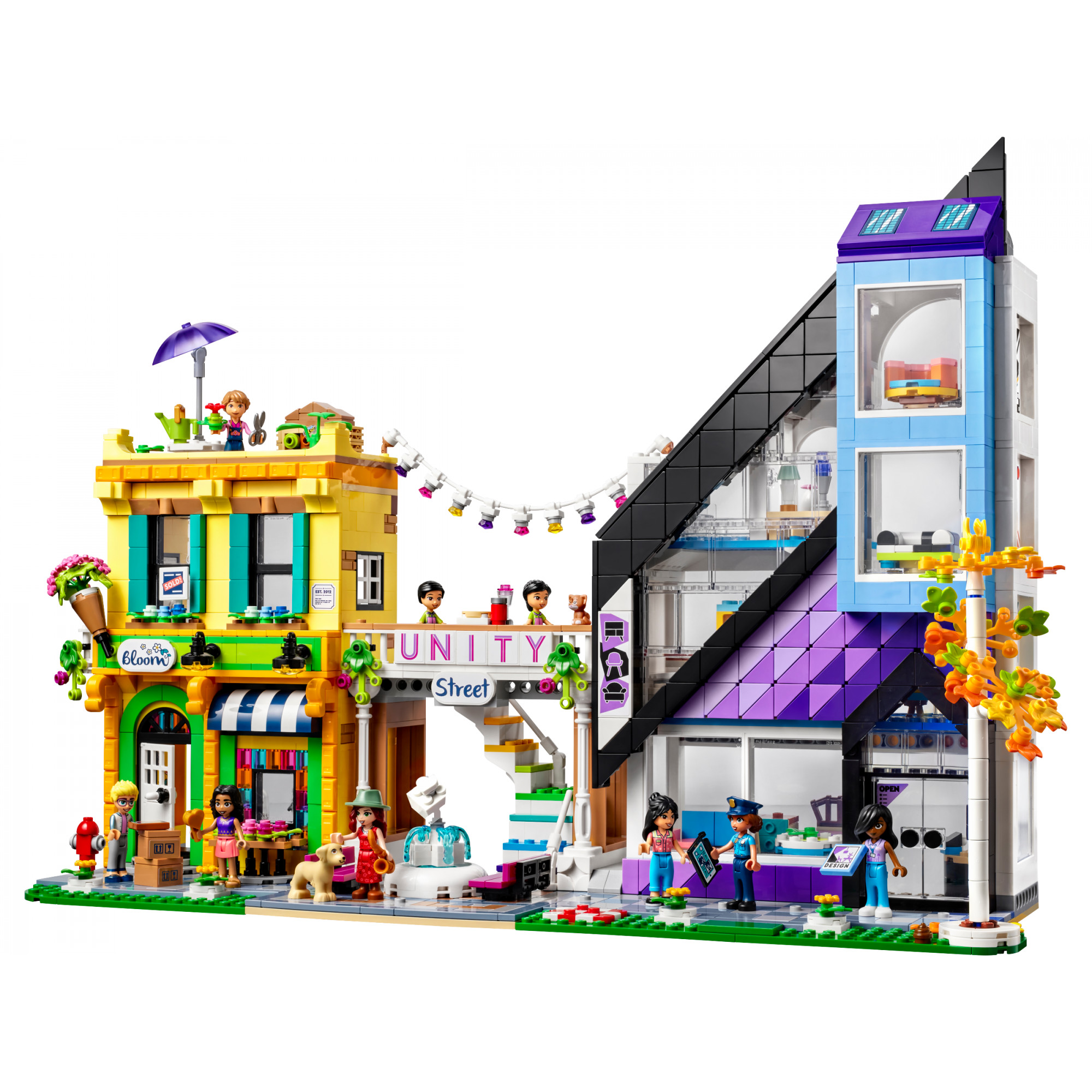 LEGO Friends Квіткові та дизайнерські крамниці у центрі міста (41732) - зображення 1