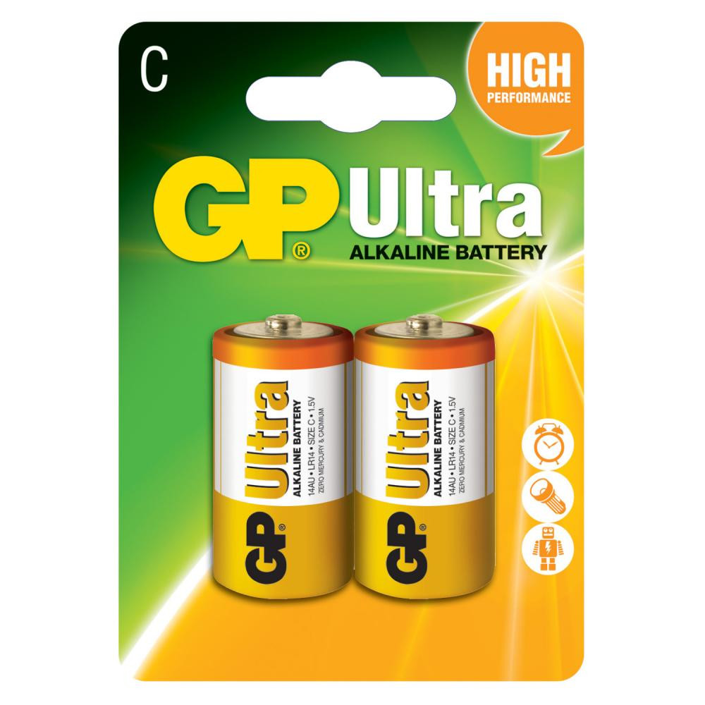 GP Batteries C bat Alkaline 2шт Ultra (GP14AU-U2) - зображення 1