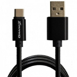 Grand-X USB - Type C, Cu, 2.1A, Black, 1m (MC-01B)