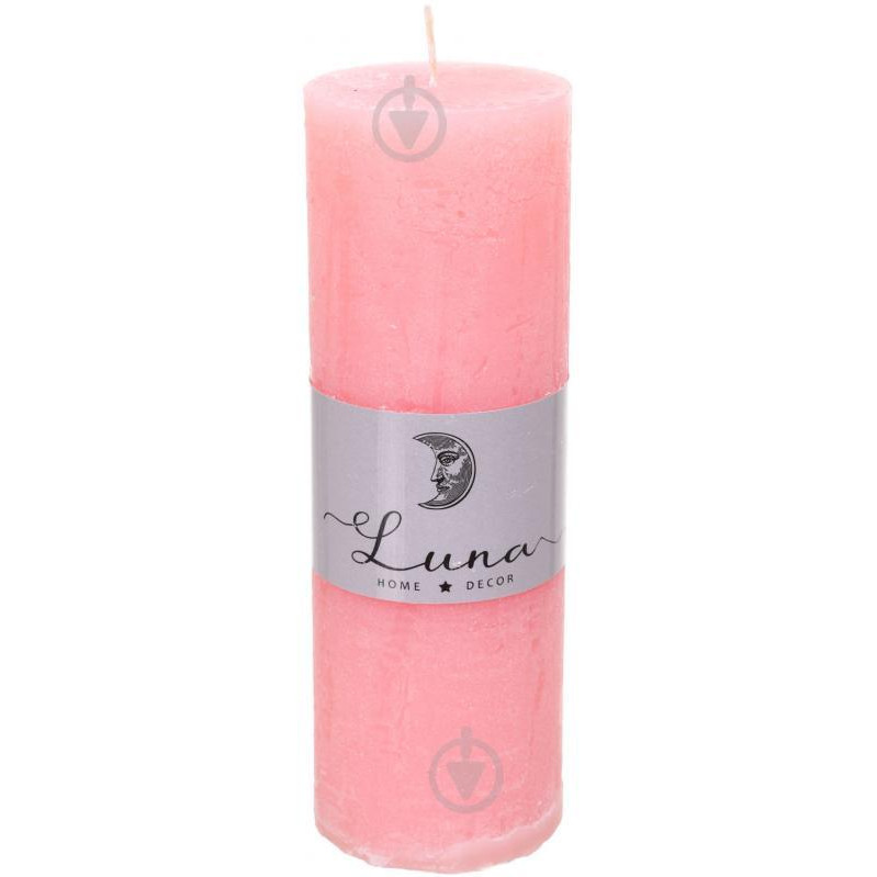 Luna Свічка Рустик циліндр рожевий Rose C5516-169 - зображення 1