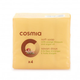 Cosmia Мыло твердое  с экстрактом цветов апельсина и аргановым маслом, 4х90 г (3245678671221)