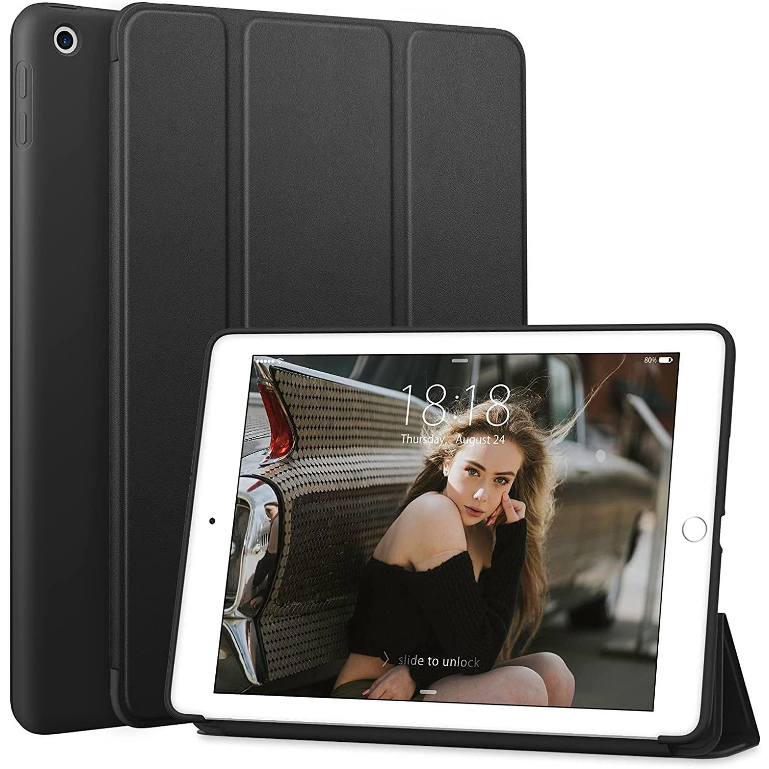 BeCover Чохол-книжка Tri Fold Soft TPU Silicone  для Apple iPad Air 4 10.9 2020/2021 Black (706869) - зображення 1