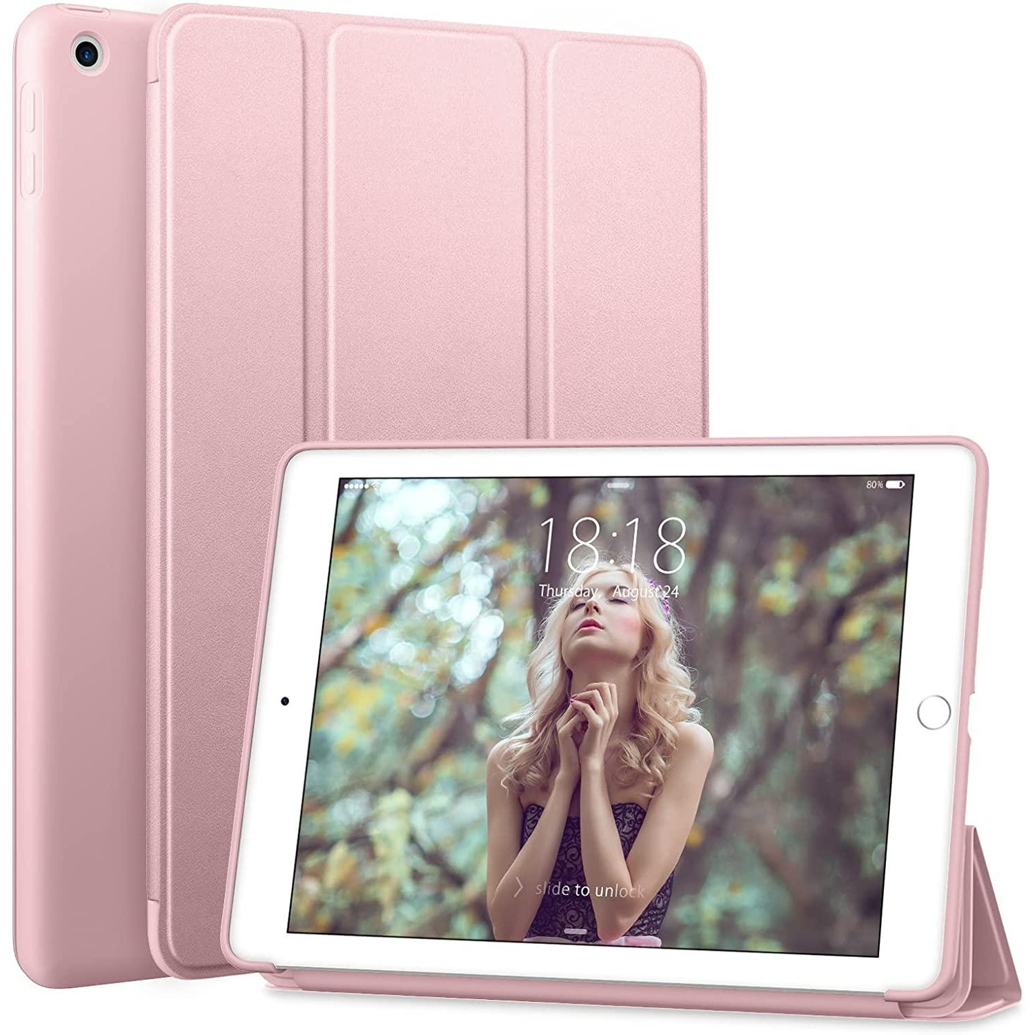 BeCover Чохол-книжка Tri Fold Soft TPU Silicone  для Apple iPad Air 4 10.9 2020/2021 Rose Gold (706874) - зображення 1